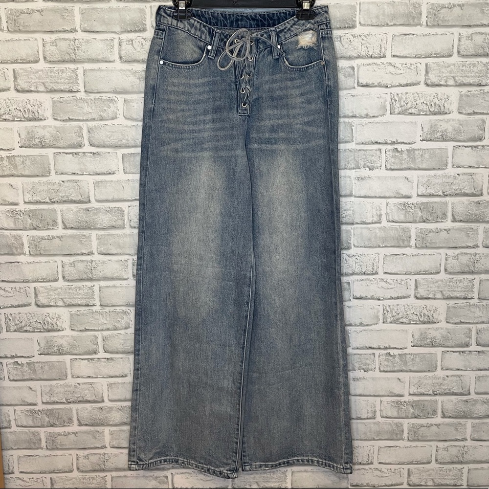 SOLD - WeWoreWhat Wide Leg Denim Jeans 26